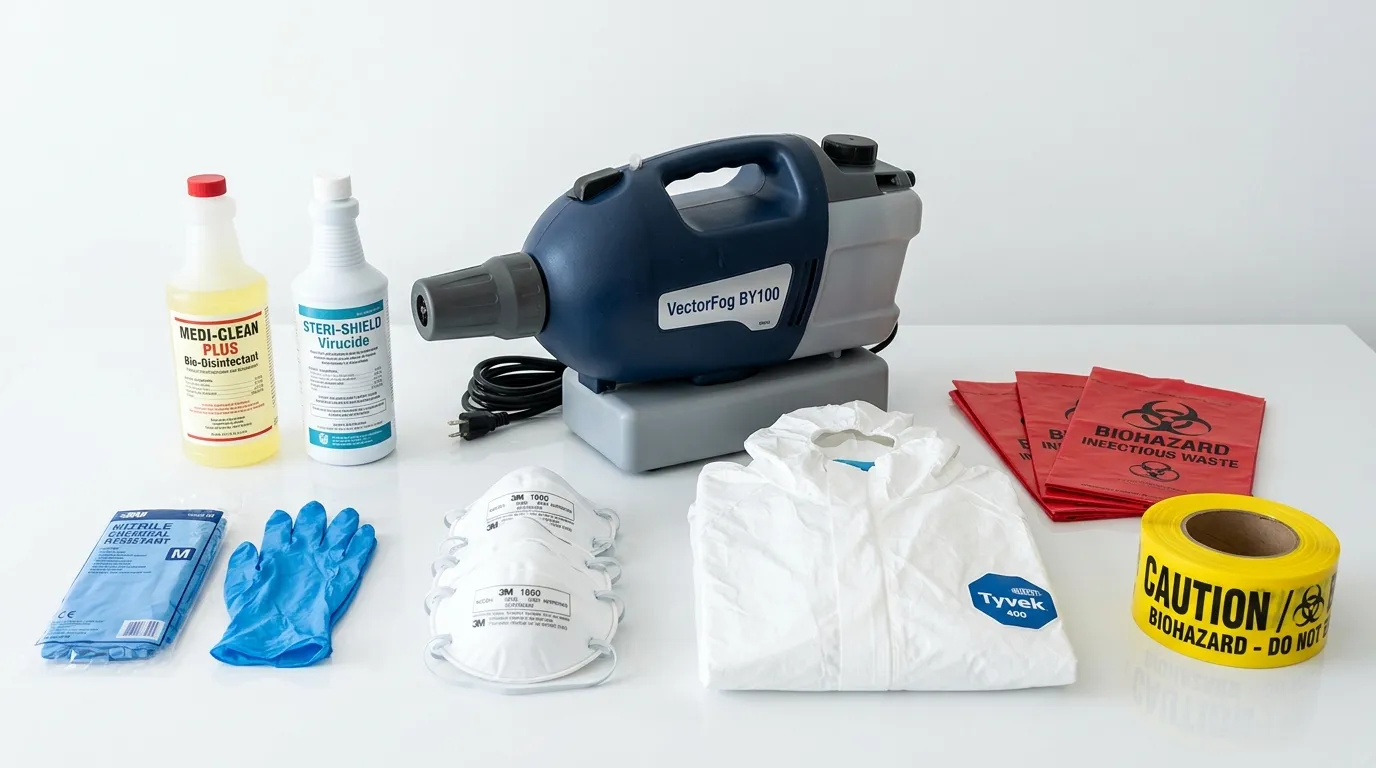 Professional biohazard remediation crew working in Fells Point